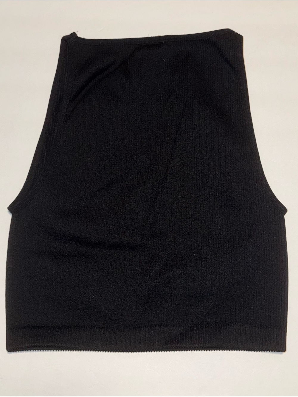 Cotton On Black Ribbed High Neck Tank